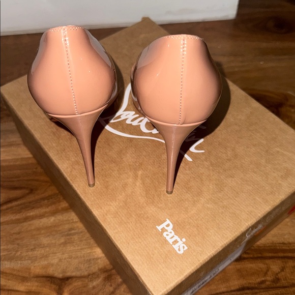 Christian Louboutin Nude Patent Leather Heels - Picture 2 of 5